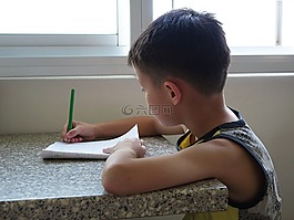 寫作,男孩,兒童