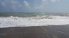 海,海灘,沙