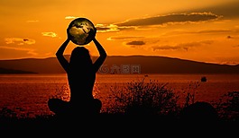 地球,冥想,世界