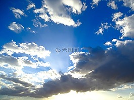 天空,云,藍色