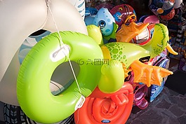 游泳圈,水生動物,充氣式