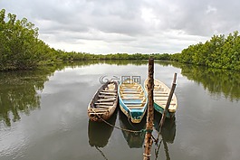 船,河,夏天