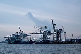 水,端口,汉堡