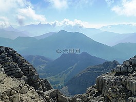 山,徒步旅行,奧地利
