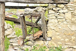 廢墟,窗口,老