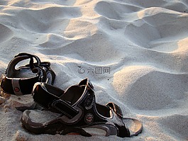 涼鞋,砂,海灘
