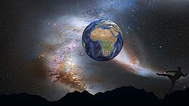 世界,銀河,空間