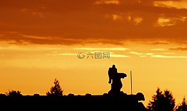 日落,太陽,abendstimmung