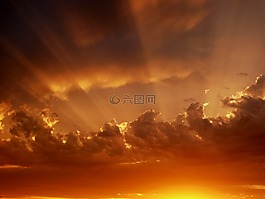 日落,晚上,黃昏