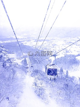 chairlift,雪,雪下
