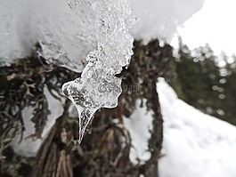 冰柱,水,冬天