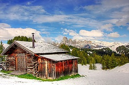 白云巖,山,雪