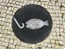 魚,釣鉤,馬賽克