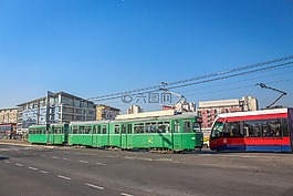 缆车,街,交通