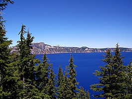 火山口湖,俄勒岡,湖