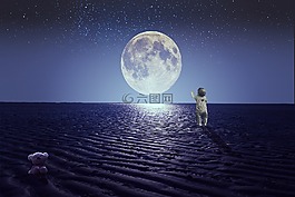 月球,滿月,明星