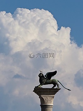 威尼斯,獅子,云