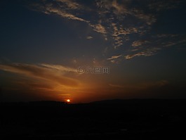 日落,的,太陽
