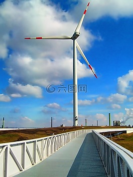 汉堡 wihelmsburg,德国,风车