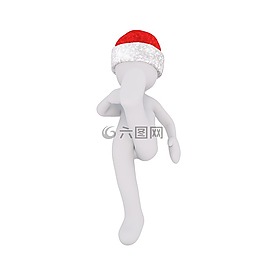 圣誕節(jié),白人男性,全身