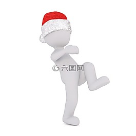 圣誕節(jié),白人男性,全身