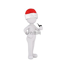圣誕節(jié),白人男性,全身