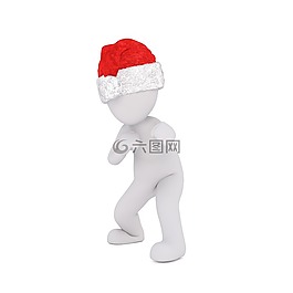 圣誕節(jié),白人男性,全身