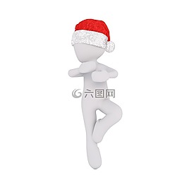 圣誕節(jié),白人男性,全身