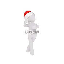 圣誕節(jié),白人男性,全身