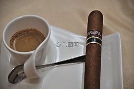 雪茄,咖啡,datailaufnahme