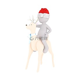 圣誕節(jié),白人男性,全身
