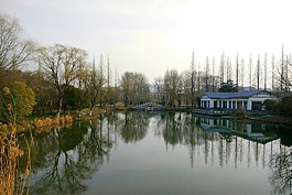 水邊,黃昏,公園