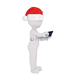圣誕節(jié),白人男性,全身