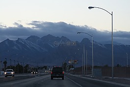拉斯維加斯,山,云