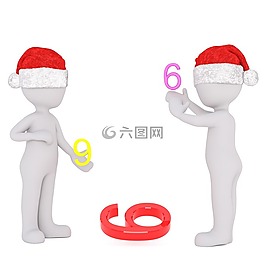 圣誕節(jié),白人男性,全身