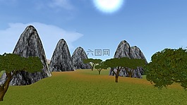 原野,自然,石
