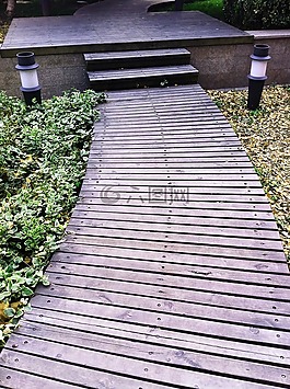 庭院,路,木板路