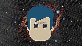 空間,銀河,臉