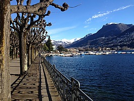 lugano,里瓦 caccia,湖前