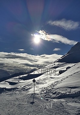 滑雪運行,冰川,滑雪