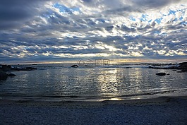 abendstimmung,海,云