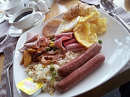 早餐,雞蛋,滾