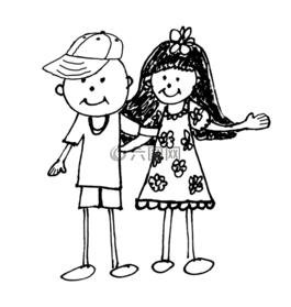 好友,男孩,女孩