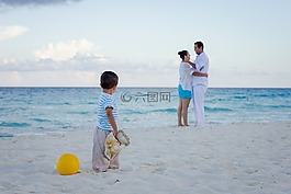 愛情,家庭,海灘