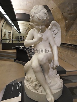 天使,雕像,沉默