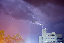 雨,雨夜,閃電