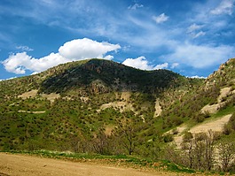 山,云,天空