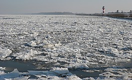冬天,河,浮冰