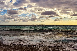 海景,海,波
