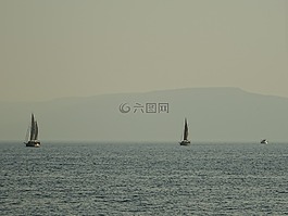 海,帆船,冒險